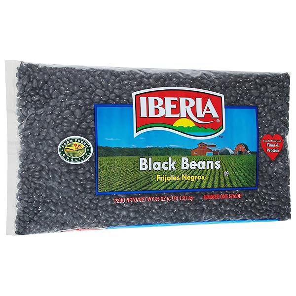 IBERIA BLACK BEANS, 4LB.