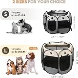 Sea Team Foldable Pet Playpen Portable Soft Pop-Up Mesh Dog Cat view 6