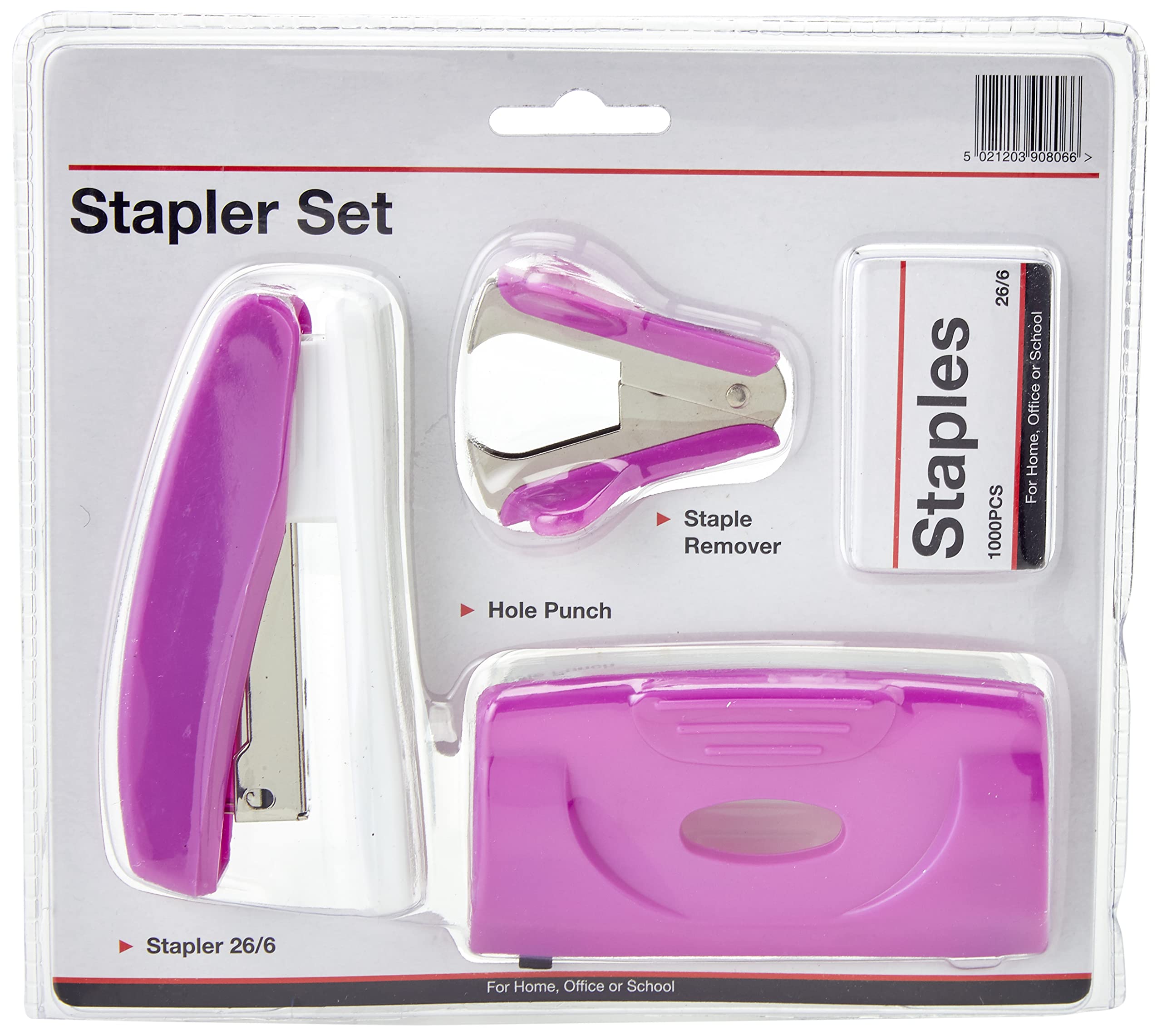 Hainenko Stapler and Punch Set - Purple