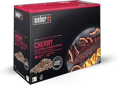 Weber Cherrywood Wood Pellets 8kg for Smoking Pork FSC Certified EU