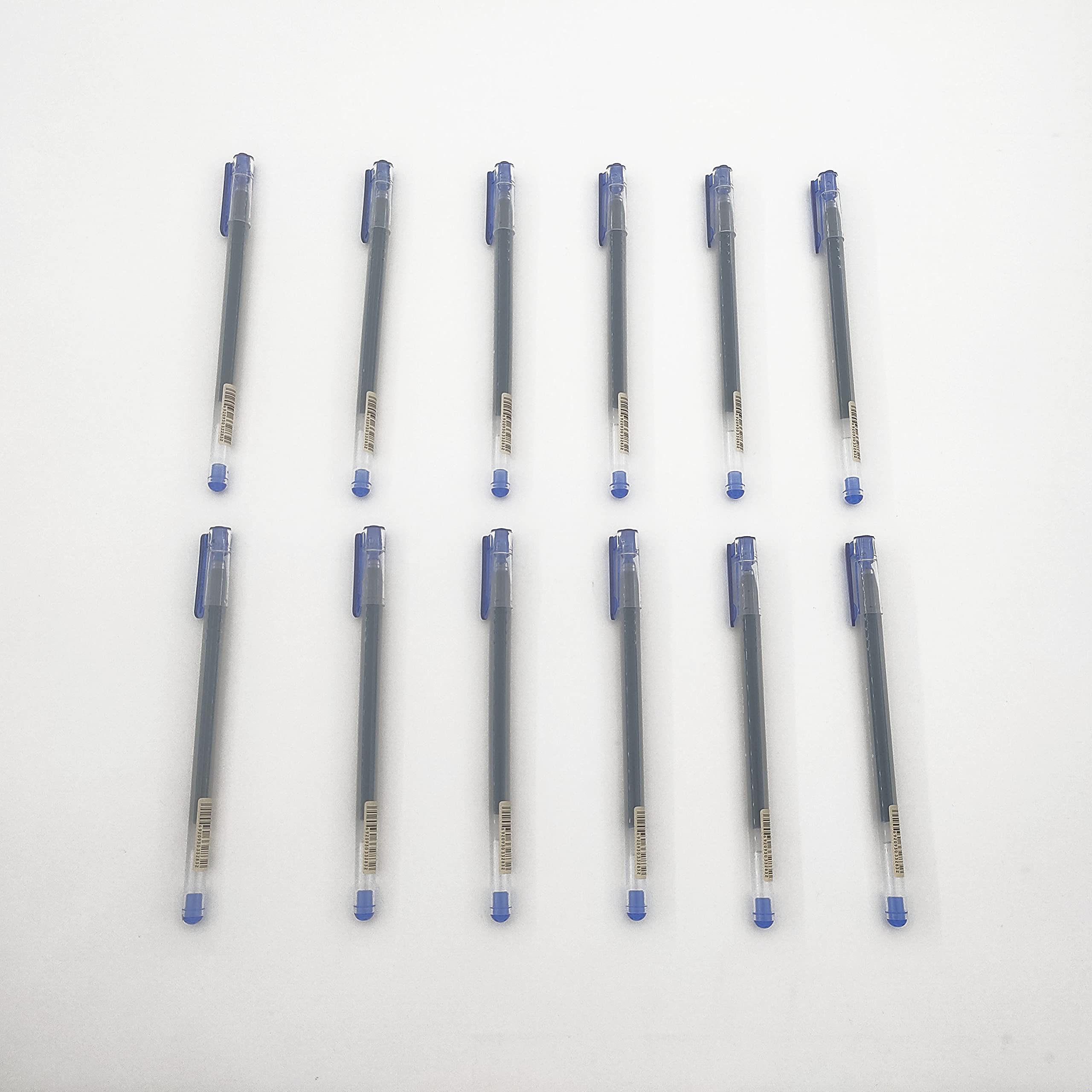 MCKhome 0.35MM liquid Ink Gel Pen Fine Nib Gel Ink Pen Ink Rollerball Pen Smooth Ballpoint Pen Office Signing Pen for Home and School-Pack of 12 (Blue)