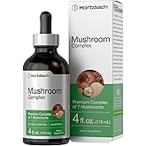 Horb&auml;ach Mushroom Complex | 4 Fl Oz Herbal Liquid Drops | Lion's Mane, Reishi, Shiitake, Chaga, Cordyceps, Maitake, and Oyster Mushroom Supplement Blend | Non-GMO, Gluten Free Formula