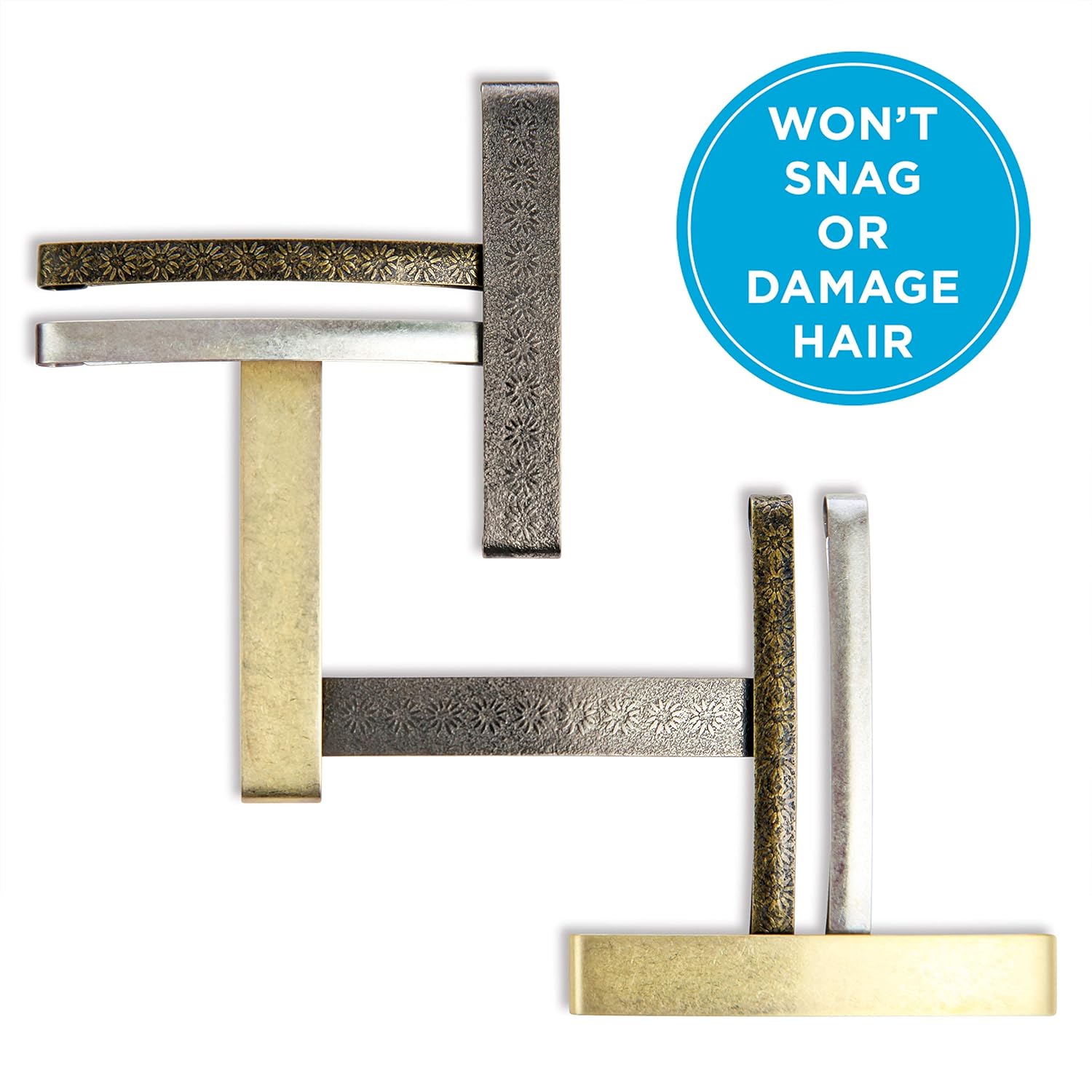 Goody Hair Barrettes, Assorted Metallics, 8-count (1942401) : Hair Barrettes : Beauty