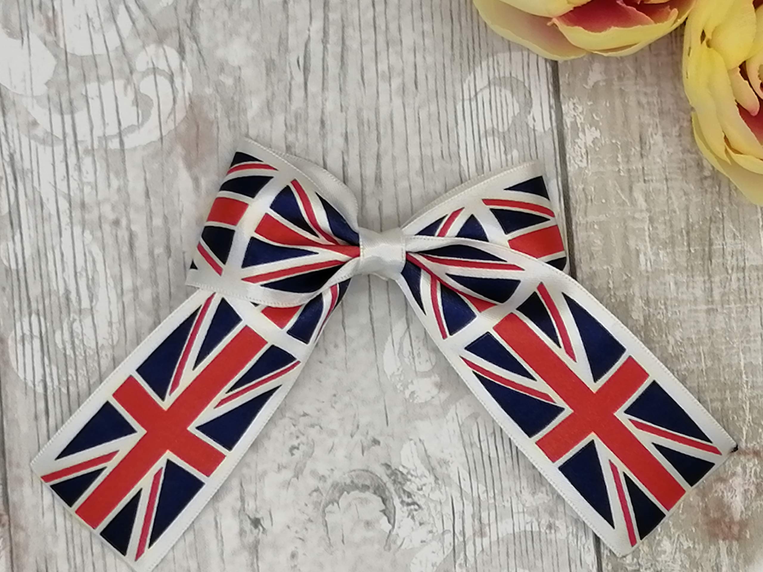 Hand-Made Union Jack flag inspired Hair Clip/Hair Bow/Bow Tie