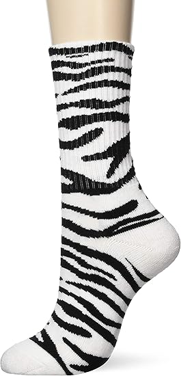 Amazon ウィゴー ゼブラ柄 リブ クルー ソックス 靴下 23 25cm レディース アニマル F ホワイト 靴下 通販