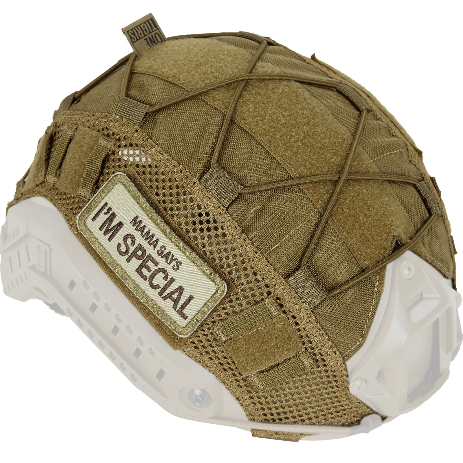 OneTigris Helmet Cover Airsoft for Ballistic FAST Helmet in Size L & FAST PJ in Size L/XL, Coyote Brown