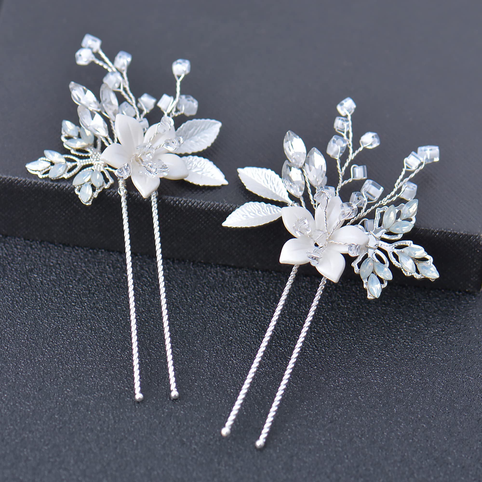2 PCS Bridal Hair Pins Rhinestone Wedding Hair Accessories  display picture 3