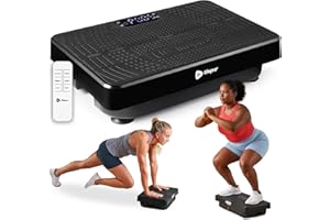 Lifepro Vibrating Plate Exercise Machine Shake Board for Lymphatic Drainage – Ultra-Compact Powerful, Slim Design – Whole Body Workouts Platform for Balance, Flexibility & Wellness at Home