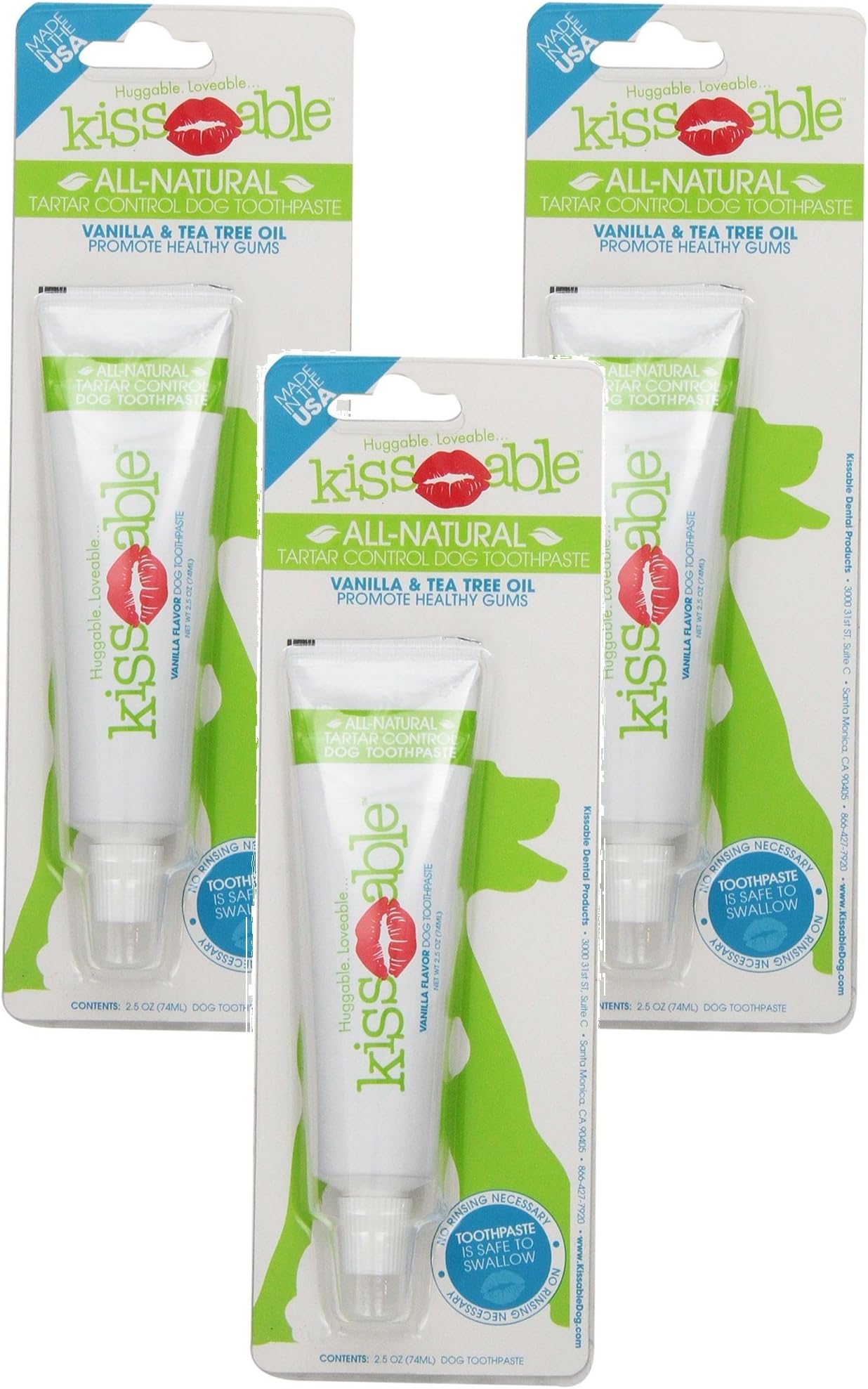 KissAble Dog Toothpaste (3 Pack).