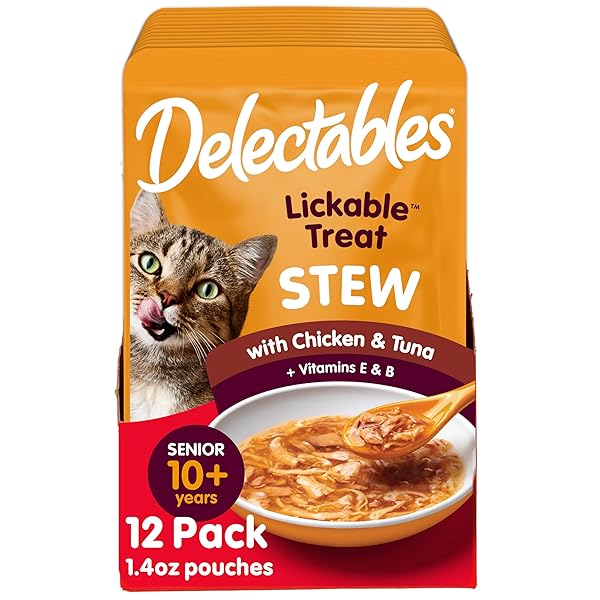 HARTZ DELECTABLES STEW SENIOR LICKABLE WET CAT TREATS, MULTIPLE FLAVORS 1.4 OUNCE