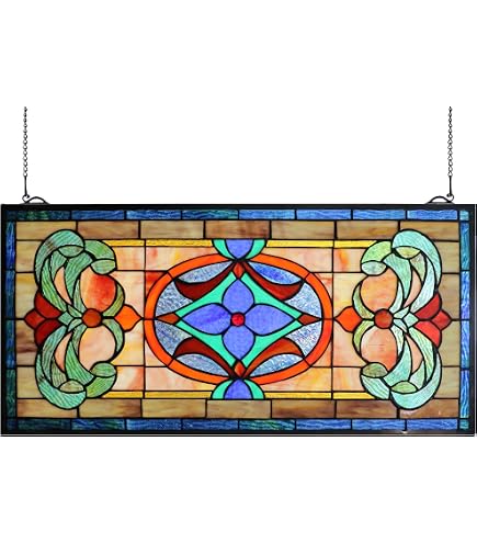 Wild Wings Buntglas-Kunst 'Restful Moment' Fuchs – 58,4 Cm Breit, Gerahmt, USA-Design, Naturmotiv