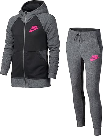 girls grey nike tracksuit