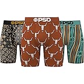 PSD Underwear Mens Boxer Briefs - Western Print, Standard Length Pack & Singles, Soft & Breathable Boxer Briefs for Men