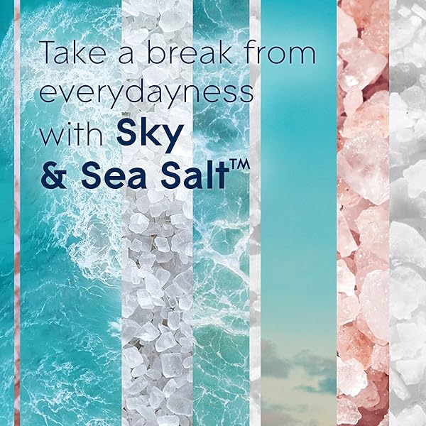 GLADE PLUGINS REFILLS AIR FRESHENER, SCENTED AND ESSENTIAL OILS FOR HOME AND BATHROOM, SKY & SEA SALT, 1.34 FL OZ, 2 COUNT