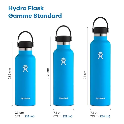 Hydro Flask 24 oz Standard Mouth Water Bottle with Flex Cap or