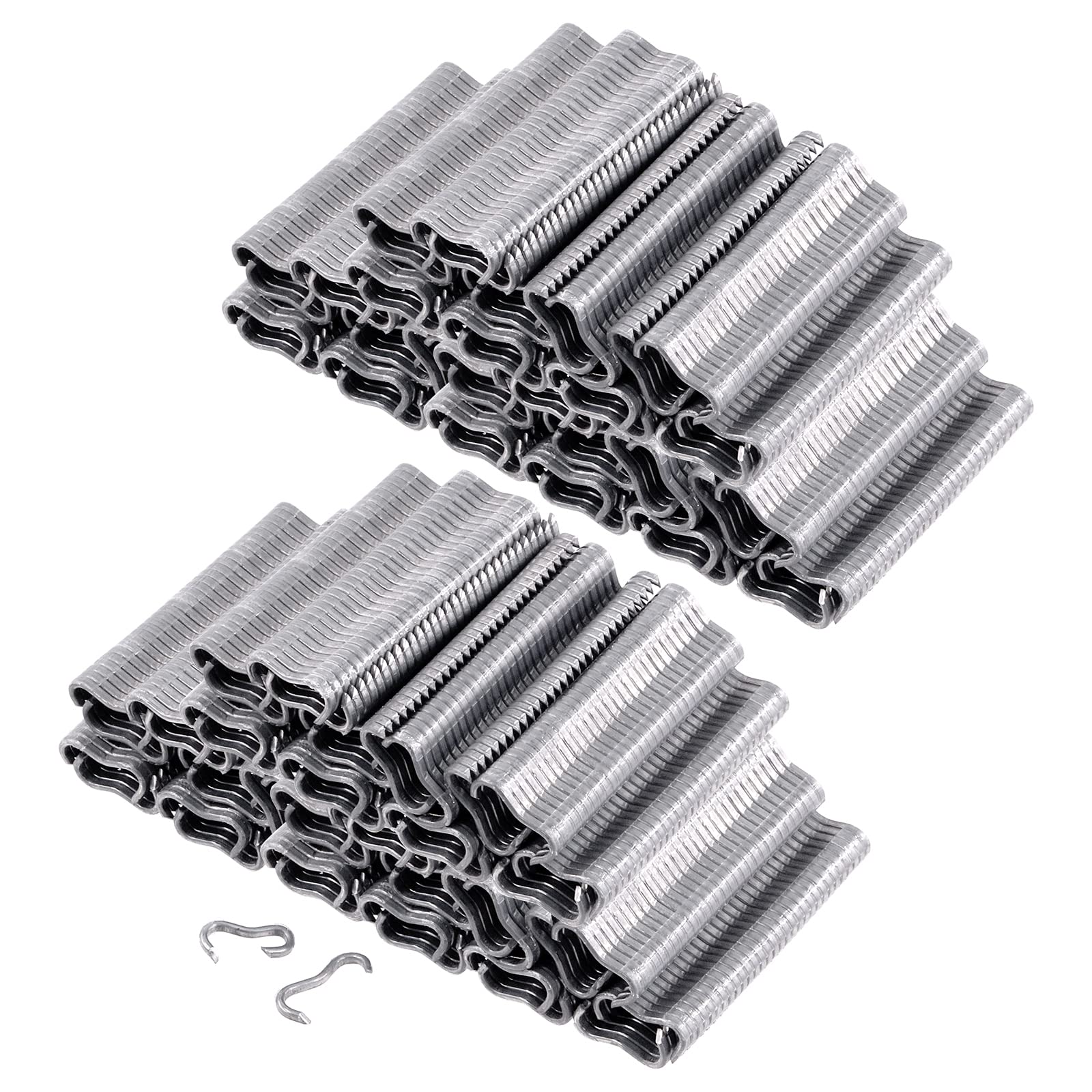 Tanstic 3000Pcs M Nails M Clips Professional Upholstery Hog Rings M Staples for Type M Hog Nail Ring Pliers Assortment Kit Fence Fastening