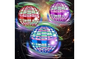 GENERIC Hand Controlled Hover Ball, 2025 Upgraded Flying Orb Toy with LED Lights, Gesture Sensor Drone for Indoor Outdoor Kids Gifts, Safe & Durable,Cool Toys Gift for Kids Boys Girls Age 6+ (Blue/Purple/Red)