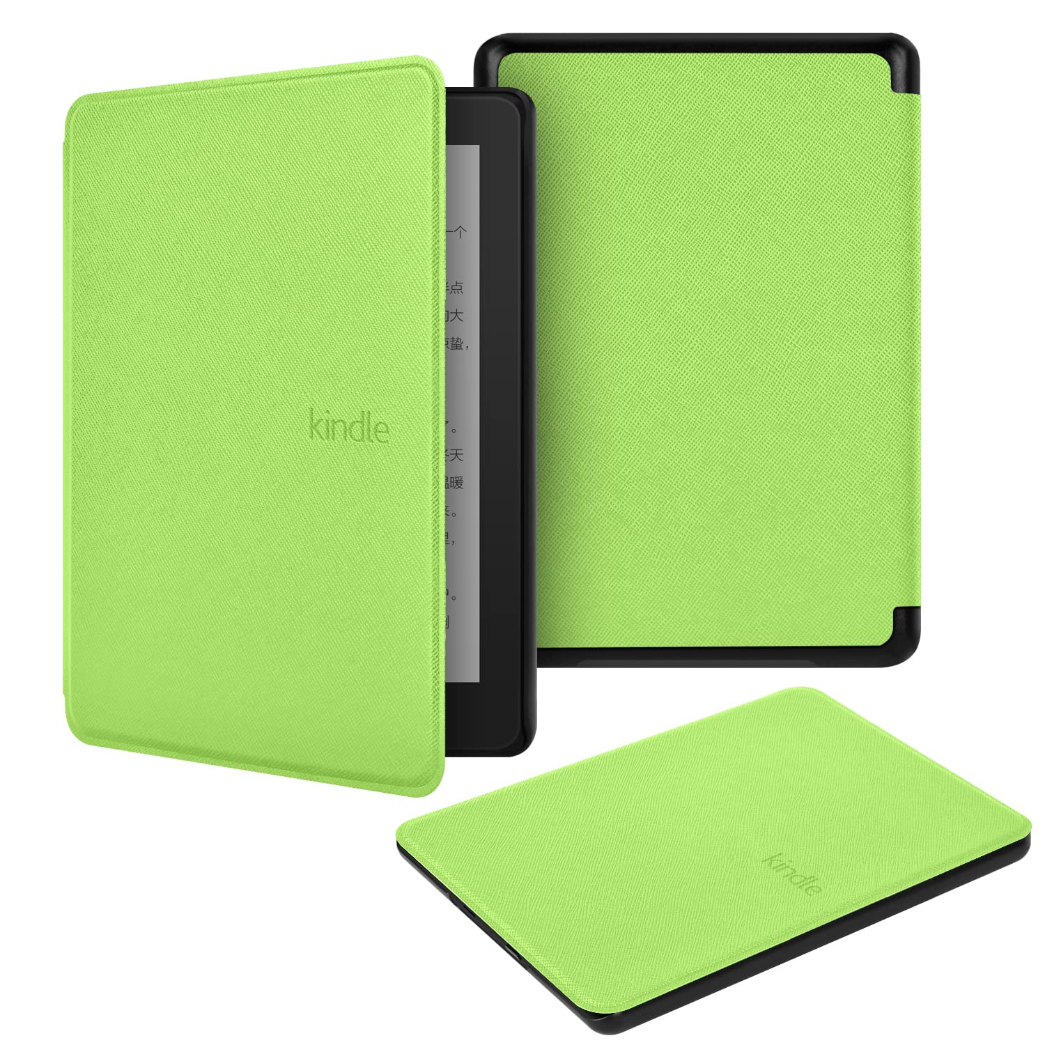 BYCeKe for 6" Kindle 11th Generation Case 2024/2022 (Model: RS23CV / C2V2L3) Slim PU Leather Shell Lightweight Smart Cover for 6 inch Kindle 2022 Case with Hand Strap Auto Wake/sleep, Green