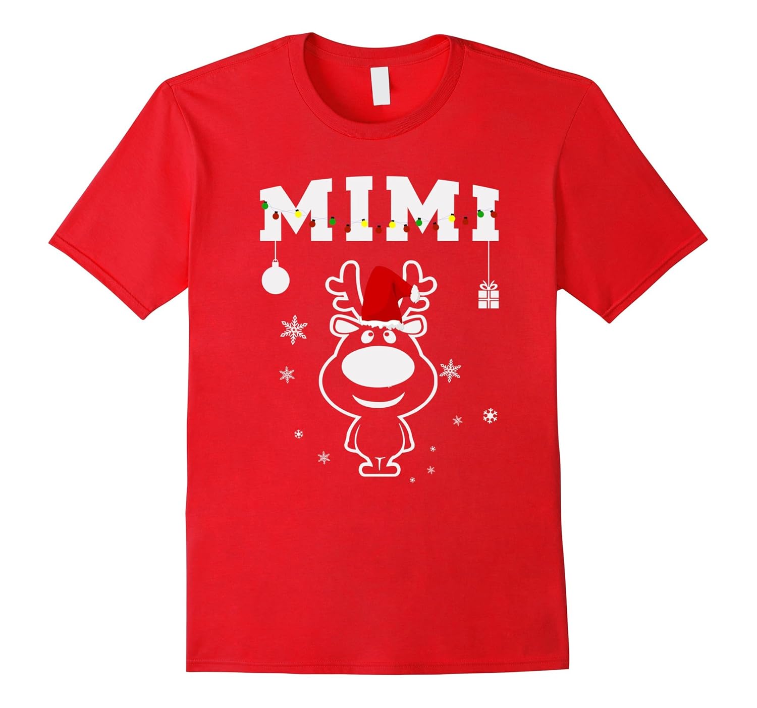 Mimi Santa Reindeer Christmas Pajama Family Matching T-Shirt-ANZ