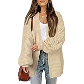 Libsorge Womens Oversized Lightweight Waffle Knit Long Cardigan Spring 2026 Trendy Casual Outfits Open Front Duster Sweater