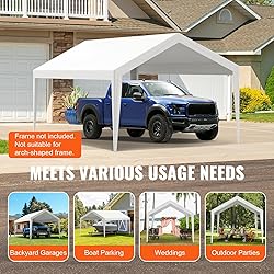 VEVOR Carport Replacement Canopy Cover 10 x 20