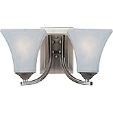 Maxim Aurora-2 Light Contemporary Bath Vanity in Contemporary style-13.5 Inches Wide by 7 inches high-Satin Nickel Finish