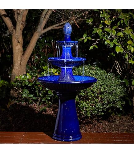 絵画 water fountain Watercolor Garden Fountain Clipart: Printable JPG Images