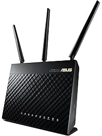 ASUS Whole Home Dual-Band AiMesh Router (AC1900) for Mesh Wifi System (Up to 1900 Mbps) - AiProtection Network Security by Trend Micro, Adaptive QoS & Parental Control (RT-AC68U)
