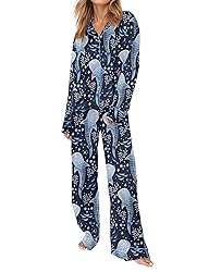 SHESHOW Women's Pajama Sets Long Sleeve Button Down