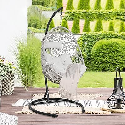 Indoor/Outdoor Wicker Hanging Swing Chair Hammock Kuwait Ubuy