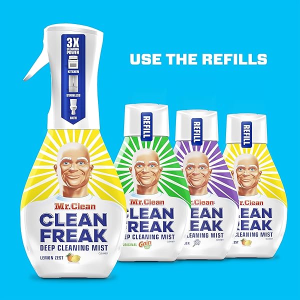 MR. CLEAN CLEAN FREAK DEEP CLEANING MIST MULTI-SURFACE SPRAY, LAVENDER SCENT STARTER KIT, 1COUNT, 16 FL OZ