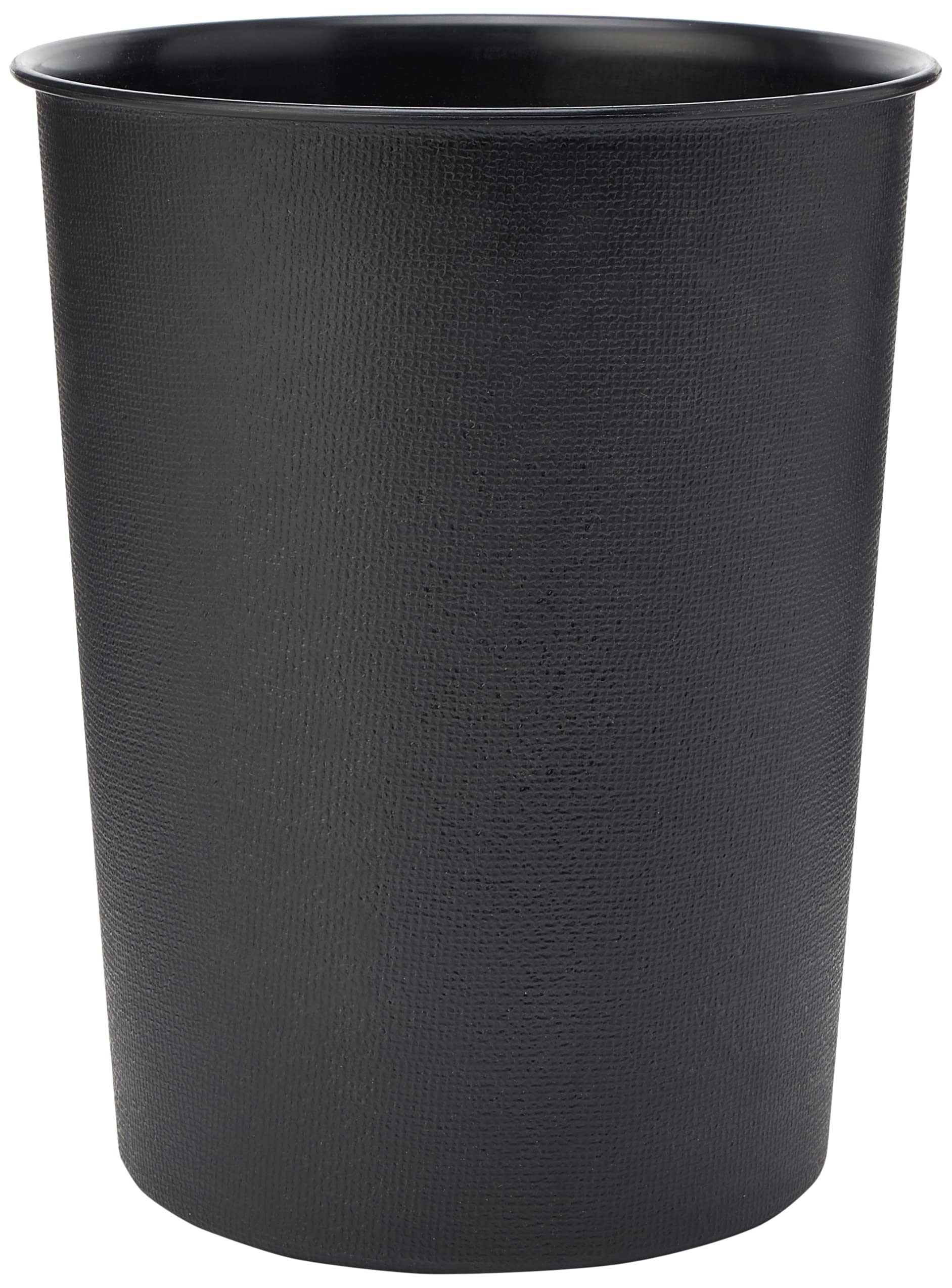 JVL Quality Vibrance Black Lightweight Plastic Waste Paper Basket Bin