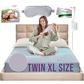 Earth Grounding Sheets Twin XL Size with 12% Silver Fiber &amp; 4% Silk &amp; 84% Cotton - Gray - Quality Certified Grounded Well Bed Sheet - Conductive Fitted Sheet for Better Sleep