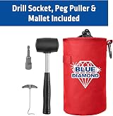 Blue Diamond Heavy Duty Screw Peg Pro Kit 20 Pe gs with Mallet Peg Puller Kit view 6