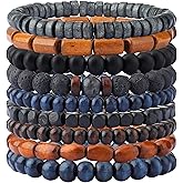 Manfnee Wooden Beaded Bracelet for Men Women Brown Bracelet Mens Ethnic Tribal wrist Bracelets