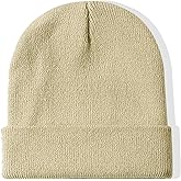 Rosoz Beanie Hats for Men Slouchy Beanies for Men Knitted Caps for Women Soft Warm Unisex