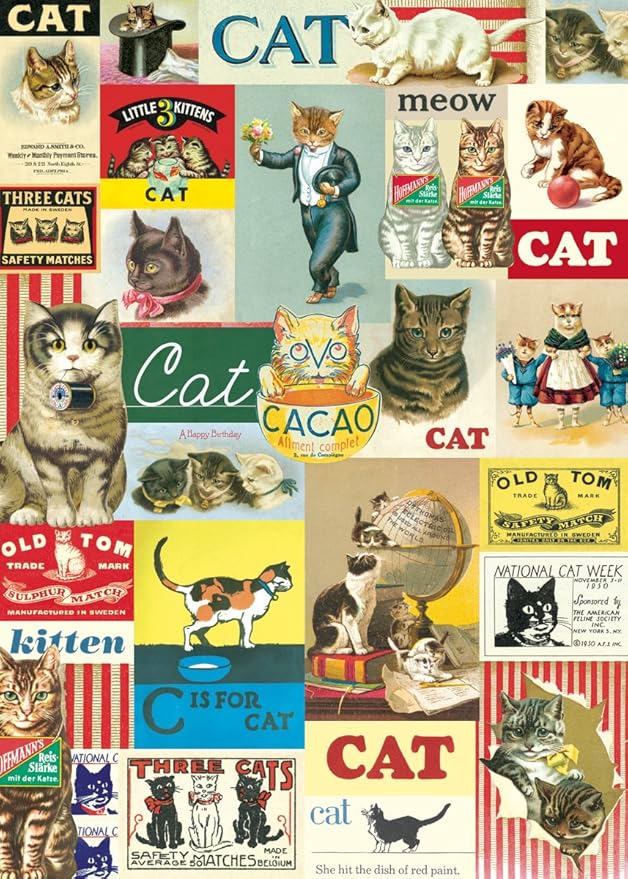 Cavallini Decorative Paper - Vintage Cats 20x28 Sheet by Cavallini ...