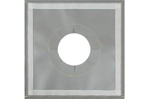 FLASLD Tent Stove Jack 12" ×12" with 4-6inch Expandable Hole, Grey Fireproof Hole Protector for Camping Tent Stove