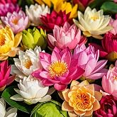 200pcs Lotus Seeds for Planting, 10 Mixed Colors for Ponds &amp; Water Gardens | Loto de cuenco semillas with detailed planting guide that ensures high germination, ideal for ponds, water gardens and gifts