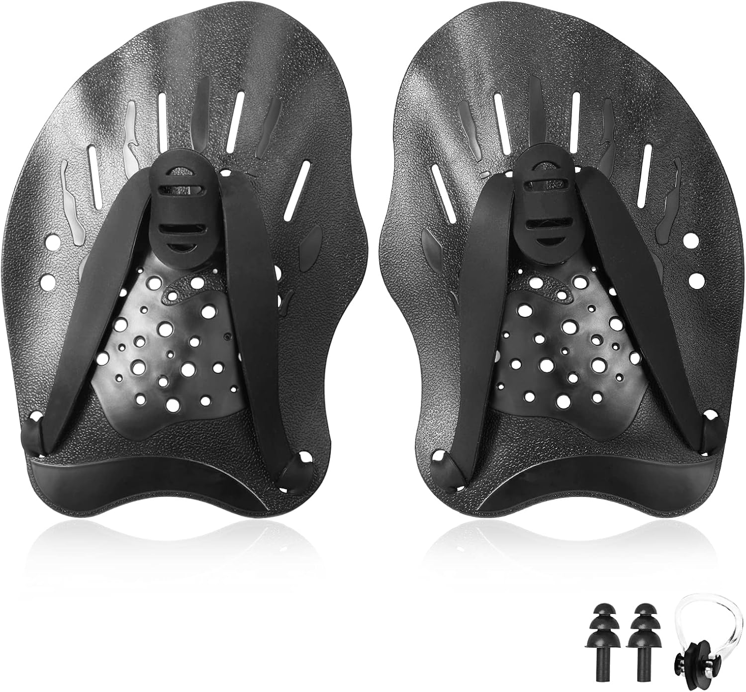 TAGVO Swimming Training Hand Paddles, Contour Paddle for Training to Improve Technique, Sizes for Adult Children Unisex, Black : Sports & Outdoors
