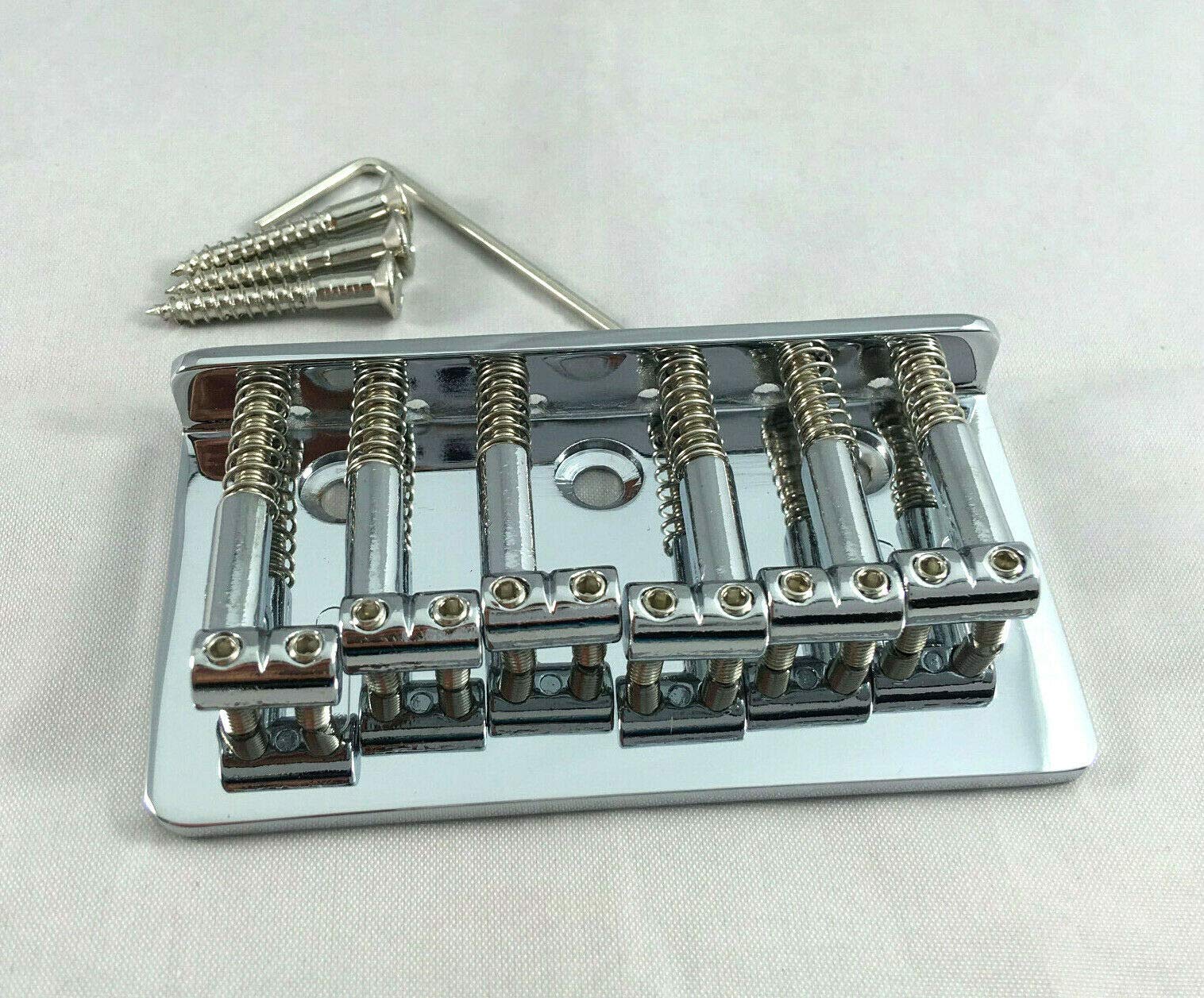 Top-Loading Hardtail Electric Guitar Bridge - Front-Loading Strat-Style Bridge by Australian Luthier Supplies - Chrome Plated