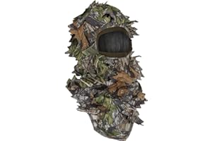 North Mountain Gear Camouflage Leafy Hunting Face Mask - Breathable - Lightweight - Unisex