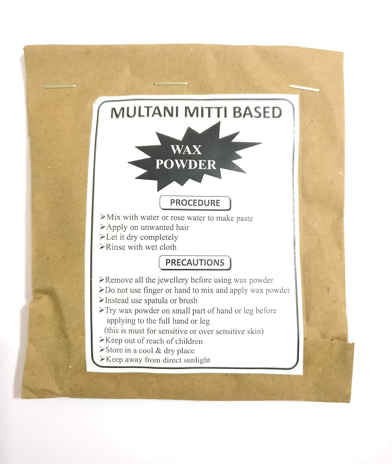 Multani Mitti Based Herbal Wax Powder For Hair Removal 100gms