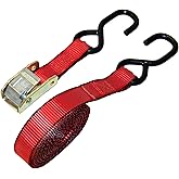 Everest Premium Cambuckle Straps – 1 PK – 1 IN – 15 FT – 500 LBS Working Load – 1500 LBS Break Strength – Ratchet Tie Down Alternative – Cargo Straps Perfect for Moving Appliances, Lawn Equipment and Motorcycles