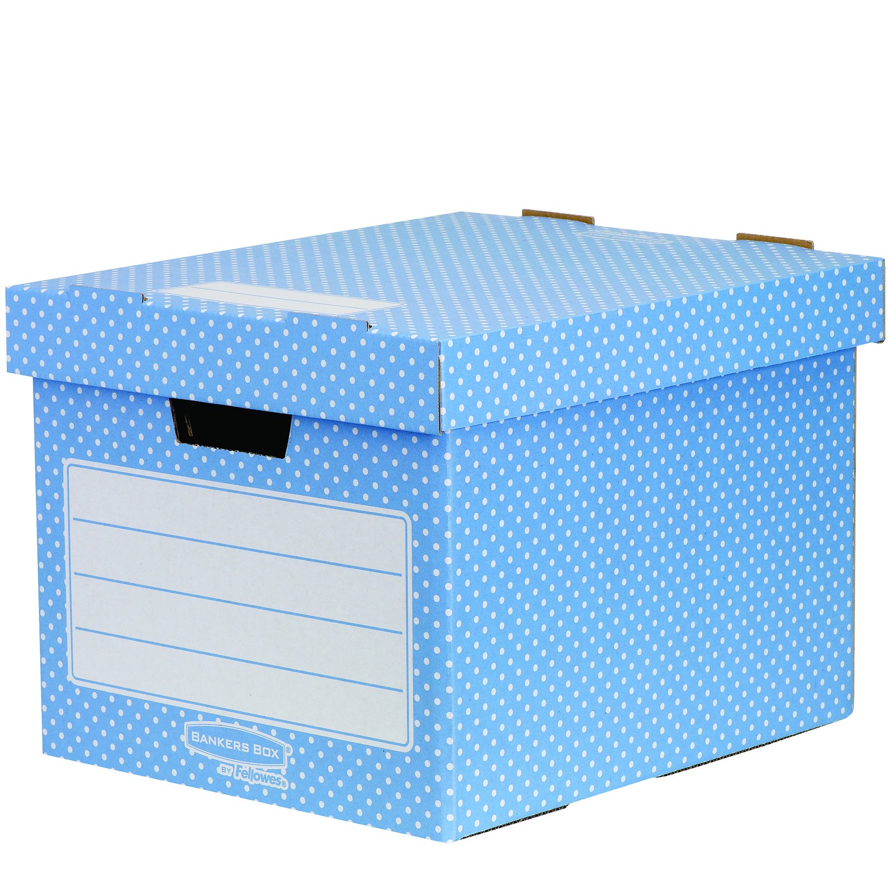 Bankers Storage Box - Blue/White (Pack of 4)