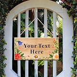 EDSG Personalised Wooden Garden Sign Plaque Outdoor Welcome Custom Text view 6