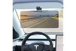 UXCER Polarized Sun Visor Extender for Car, Anti-Glare UV400 Car Visor Extension Sun Blocker for Safe Driving, Universal Clip on Sun Visor for Cars SUV