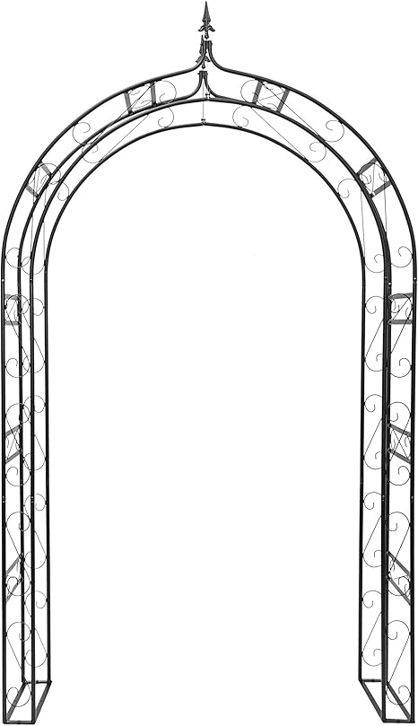 Relaxdays Arco de Metal Punta para Rosas 10020028-Arco, Negro ...