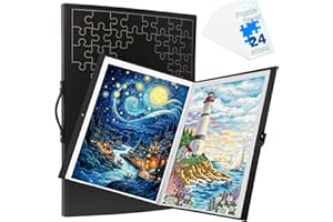 KOSTBAR Puzzle Storage Folder for 1000-Pieces with 24 Puzzle Saver Sheets, Puzzle Frame Accessories for Puzzle Organizers and Storage, Dustproof Puzzle Keeper, Gift for Puzzle Lovers