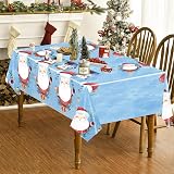 POPOYU 37Pcs Christmas Party Tableware Set Santa Snowman Plates Napkins view 5